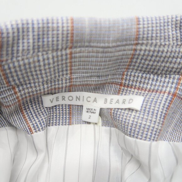 Veronica Beard Schoolboy Dickey Blazer Grey Plaid Size 2 - Picture 7 of 11